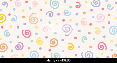 Free-form In Cute Pastel Tones. Simple Design Template. Figures Drawn 