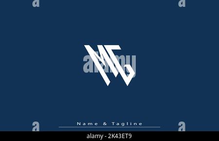 Alphabet letters Initials Monogram logo MG , GM Stock Vector