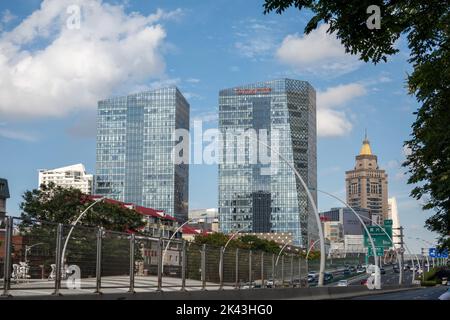 SHANGHAI, CHINA - SEPTEMBER 29, 2022 - Wanda Plaza in Shanghai, China, Sept 29, 2022. Stock Photo