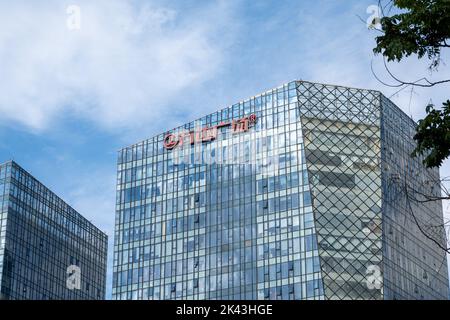 SHANGHAI, CHINA - SEPTEMBER 29, 2022 - Wanda Plaza in Shanghai, China, Sept 29, 2022. Stock Photo