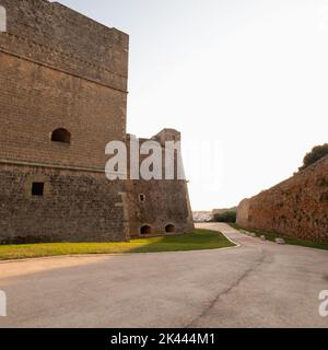 Italy, Apulia, Lecce Province, Otranto, Facade of Aragonese Castle Stock Photo