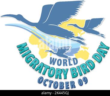 World Migratory Bird Day Banner Design illustration Stock Vector