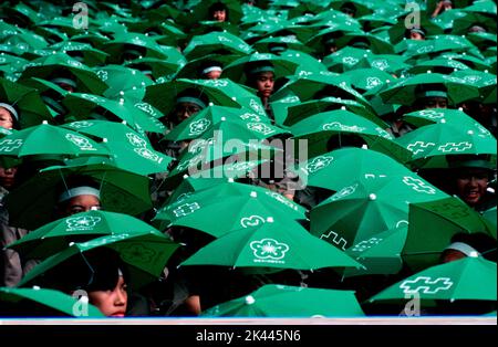 Girl Scouts amassed for 10-10 celebration in Taipei, Taiwan Stock Photo