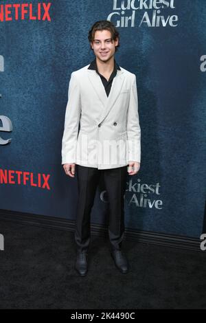 Carson MacCormac attends Netflix's "Luckiest Girl Alive" premiere at