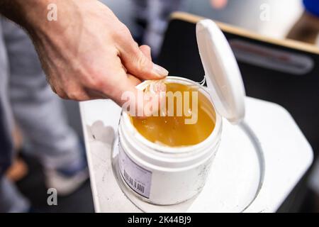 Stuttgart, Germany. 29th Sep, 2022. Handball: Bundesliga, TVB Stuttgart - TBV Lemgo Lippe, Matchday 6, Porsche Arena. Credit: Tom Weller/dpa/Alamy Live News Stock Photo