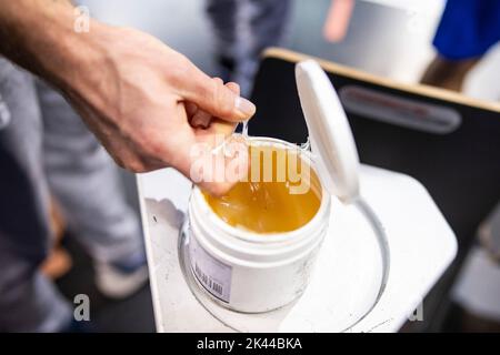 Stuttgart, Germany. 29th Sep, 2022. Handball: Bundesliga, TVB Stuttgart - TBV Lemgo Lippe, Matchday 6, Porsche Arena. Credit: Tom Weller/dpa/Alamy Live News Stock Photo