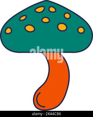 Organic mushroom icon, vegetable with cap vector Stock Vector