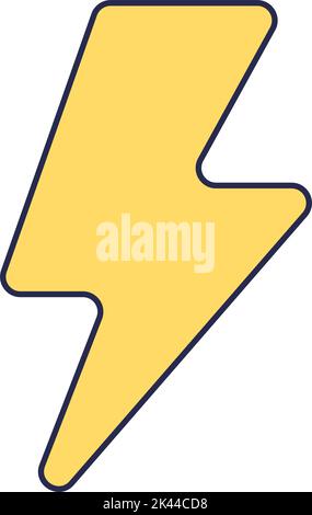 Lightning or bolt, flash breaking news sticker Stock Vector