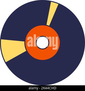 Old school vinyl plate with recorded songs vector Stock Vector