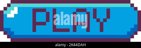 Button for starting game, clicking play vector Stock Vector