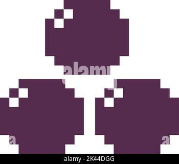 Pixelated bomb explosive weapon arcade game design Stock Vector
