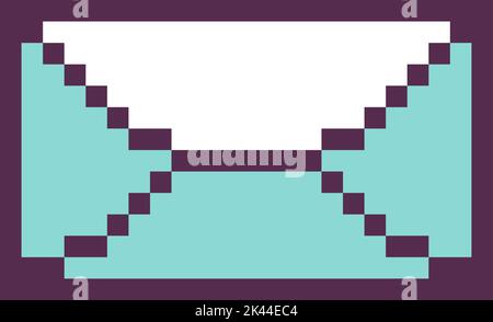 Pixelated letter, envelope with correspondence Stock Vector