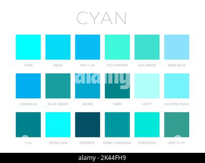 Shades Of Blue Turquoise Aqua And White Stock Vector Images - Alamy
