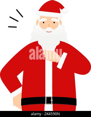 Grandpa Santa Claus holding his chest with confidence Stock Vector ...