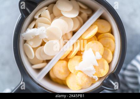 Easter Chocolate Covered Pretzel Bunnies and Ducklings Stock Photo