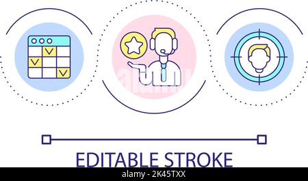 Customer support organization loop concept icon Stock Vector