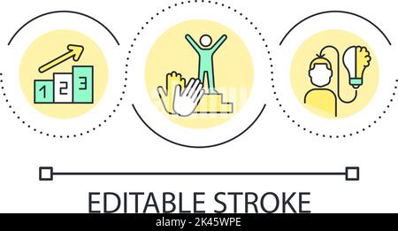 Praising efforts loop concept icon Stock Vector