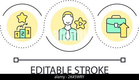 Career development loop concept icon Stock Vector