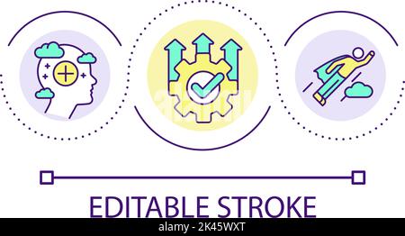 Achieve high levels of performance loop concept icon Stock Vector