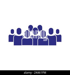 Groups of persons icon. Business team person, office teamwork people symbol  and work group isolated silhouette icons vector set Stock Vector