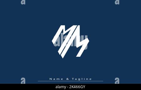 Alphabet letters Initials Monogram logo MM Stock Vector