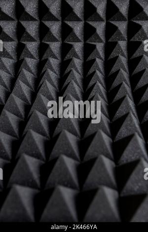 Detail of sound insulation padded panel. Audio soundproofing in recording studio. Stock Photo