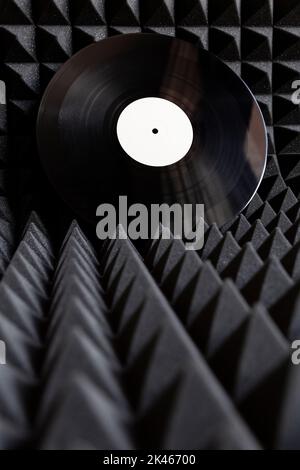 Monochrome close up of Vinyl record playing Stock Photo - Alamy
