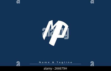 Alphabet letters Initials Monogram logo MP , PM Stock Vector