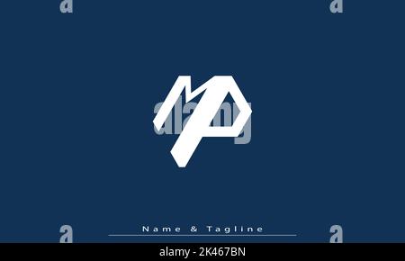 Alphabet letters Initials Monogram logo MP , PM Stock Vector