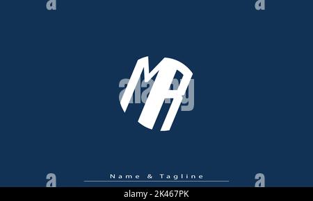 Alphabet letters Initials Monogram logo MR , RM Stock Vector