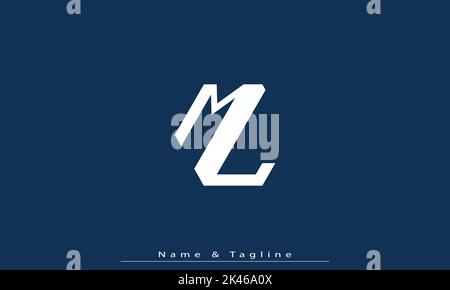Alphabet letters Initials Monogram logo ML , LM Stock Vector