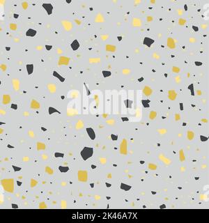 Terrazzo texture vector seamless background.  Stock Vector