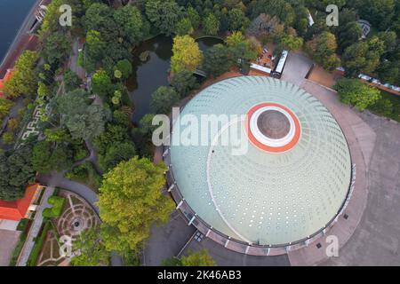 The Crystal Palace in Porto city. Top view Stock Photo