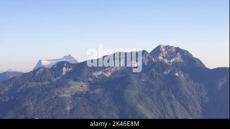 Canadian Landscape during sunny day. Taken from Elk Mountain Stock Photo