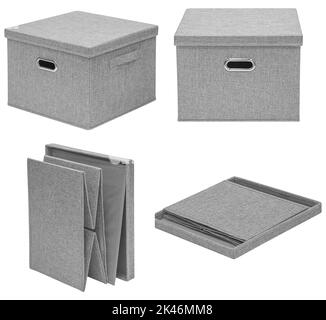 Folding pouf. Isolated on a white background. Interior element Stock Photo