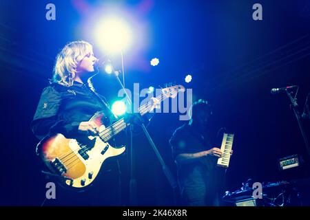 the Icelandic indietronic band mùm perform live in Turin, Italy at the Hiroshima monamour venue Stock Photo