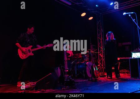 the Icelandic indietronic band mùm perform live in Turin, Italy at the Hiroshima monamour venue Stock Photo