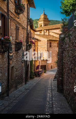 Magic of Spello, an ancient medival village in Umbria Stock Photo