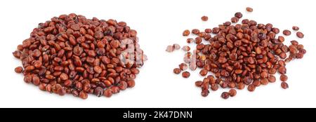 red quinoa seeds isolated on white background with full depth of field Stock Photo