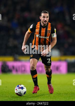 Hull City's Lewis Coyle during the Sky Bet Championship match at MKM Stadium, Hull. Picture date: Friday September 30, 2022. Stock Photo