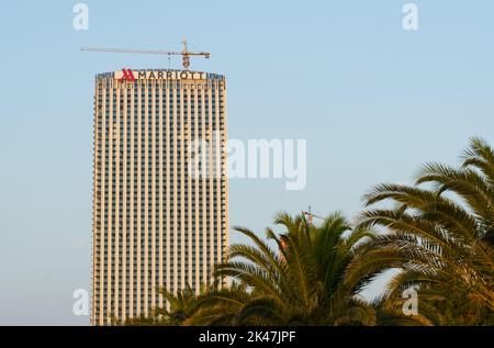 BATUMI, GEORGIA, AJARIA - August 30, 2022: Marriott Batumi multifunctional residential complex. Stock Photo