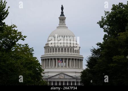 Washington DC, USA. 30th Sep, 2022. A general view of the U.S. Capitol Building, in Washington, DC, on Friday, September 30, 2022. (Graeme Sloan/Sipa USA) Credit: Sipa USA/Alamy Live News Stock Photo