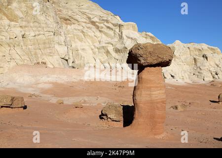 White cliffs and the hoodoo - Grand Staircase Escalante National Monument, Utah Stock Photo