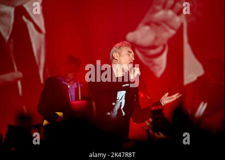 September 30, 2022, Doncaster, South Yorkshire, U.K: Morrissey Performing at Doncaster Dome , Doncaster , Uk , 30.09.2022 (Credit Image: © Robin Burns/ZUMA Press Wire) Stock Photo