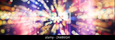 Abstract light celebration background with defocused golden lights for Christmas, New Year, Holiday, party Stock Photo