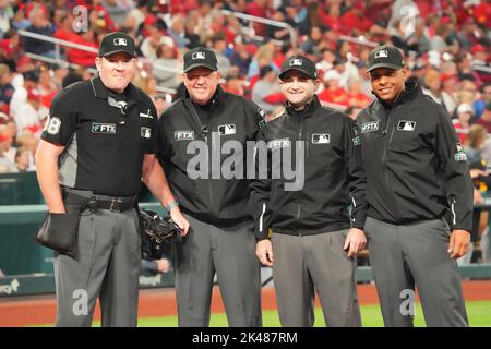 Home plate umpire Chris Conroy looks on during a baseball game between the  Minnesota Twins and Detroit Tigers Wednesday, Aug. 3, 2022, in Minneapolis.  (AP Photo/Abbie Parr Stock Photo - Alamy