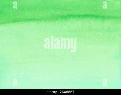 Watercolor light green ombre background texture. Aquarelle green gradient backdrop. Stock Photo