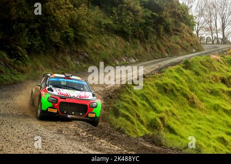 Auckland, New Zealand. 01st Oct, 2022. 28 KREMER Armin (deu), GOTTSCHALK Timo (deu), Skoda Fabia Evo, action during the Rally New Zealand 2022, 11th round of the 2022 WRC World Rally Car Championship, from September 29 to October 2, 2022 at Auckland, New Zealand - Photo Nikos Katikis / DPPI Credit: DPPI Media/Alamy Live News Stock Photo