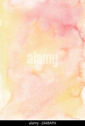 Watercolor abstract yellow-peach background with flowers. Floral  illustration with gold glitter and art lines Stock Photo - Alamy