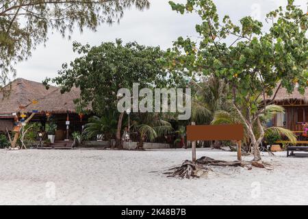 Tropical landscape at Saracen Bay beach, Koh Rong Sanloem island, Cambodia Stock Photo